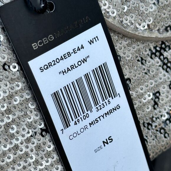 BCBGMAXAZRIA Silver Gold Harlow Envelope Clutch NWT - Picture 8 of 10